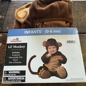 Lil' Monkey Infant Costume - Brown size 0-6 months